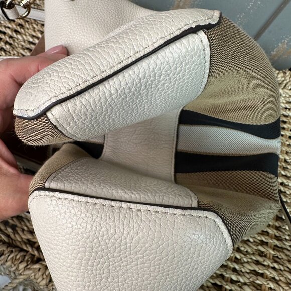 Coach Horse And Carriage Jacquard Prairie Satchel Khaki/Chalk - Picture 14 of 16